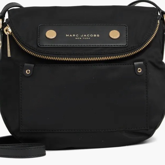 Marc Jacobs Handbags - Marc Jacobs Black Nylon Crossbody with Gold Accents